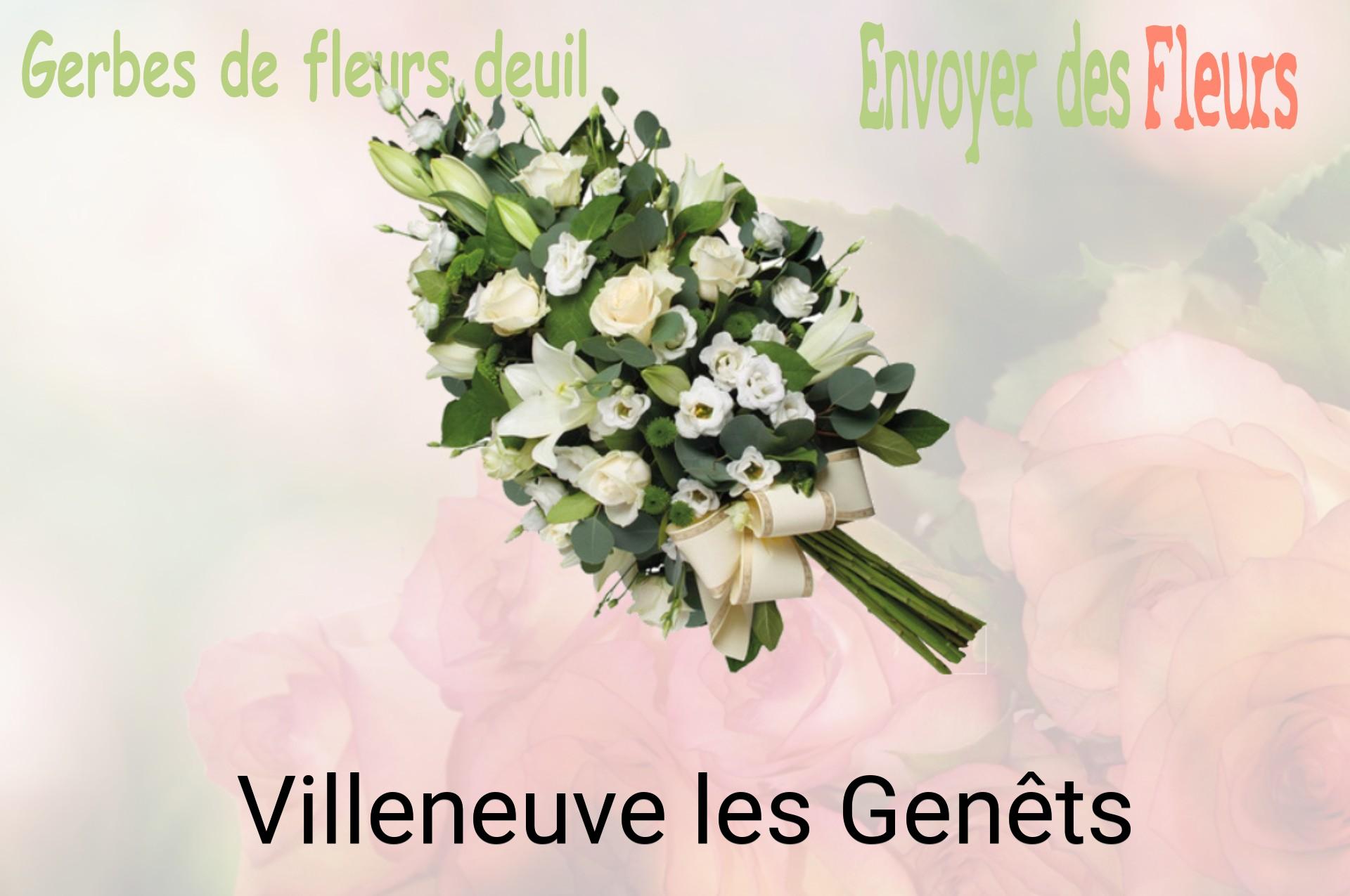 Gerbe de fleurs de deuil livrée à Villeneuve-les-Genêts